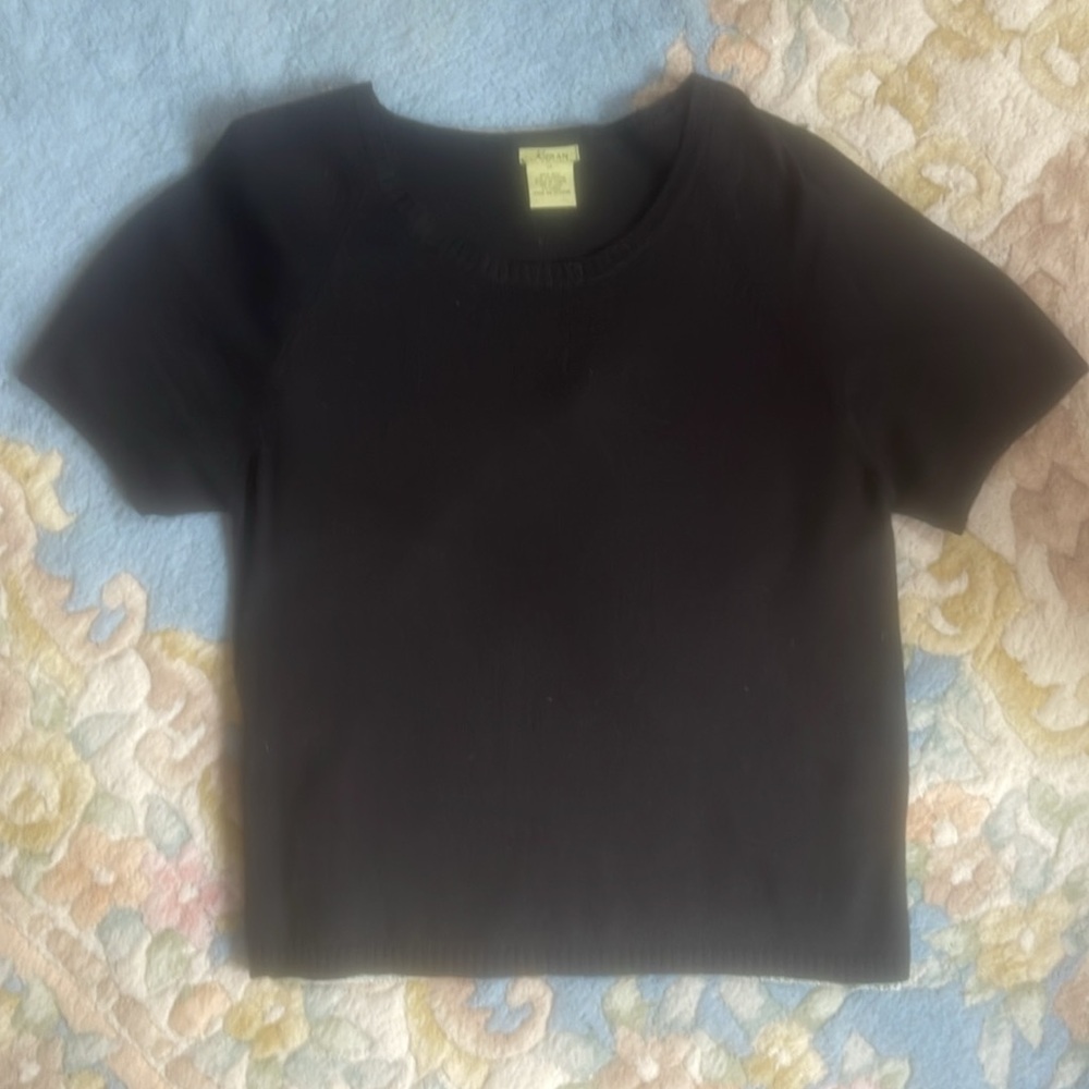 Kieran 85% silk 15% cashmere short sleeve top.